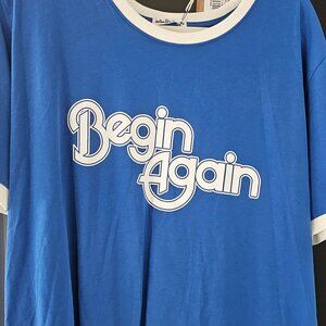 The Bee and the Fox Begin Again Ringer Tee XXL NWT